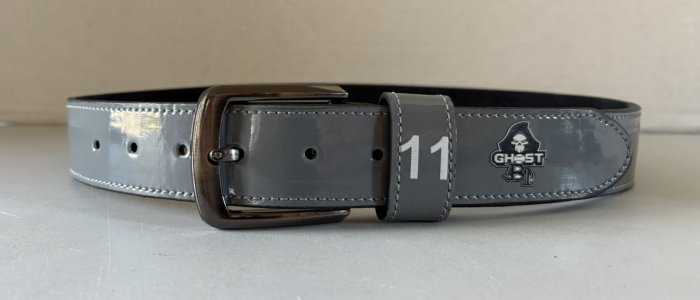 Custom Ghost Grey Baseball Belt